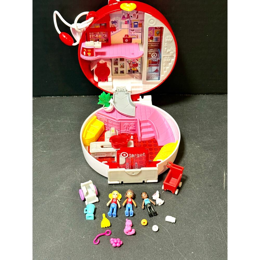 Polly Pocket Target Bullseye Adventure Exclusive Playset Doll 15 Pcs Plastic - Picture 3 of 7